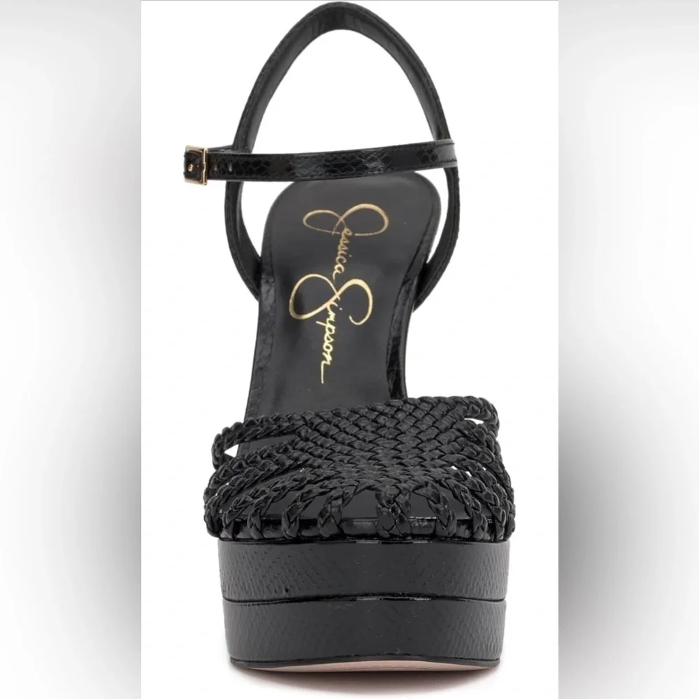 NEW Jessica Simpson Inaia Platform Sandals, Black, Orange & Gold Available, 9.5